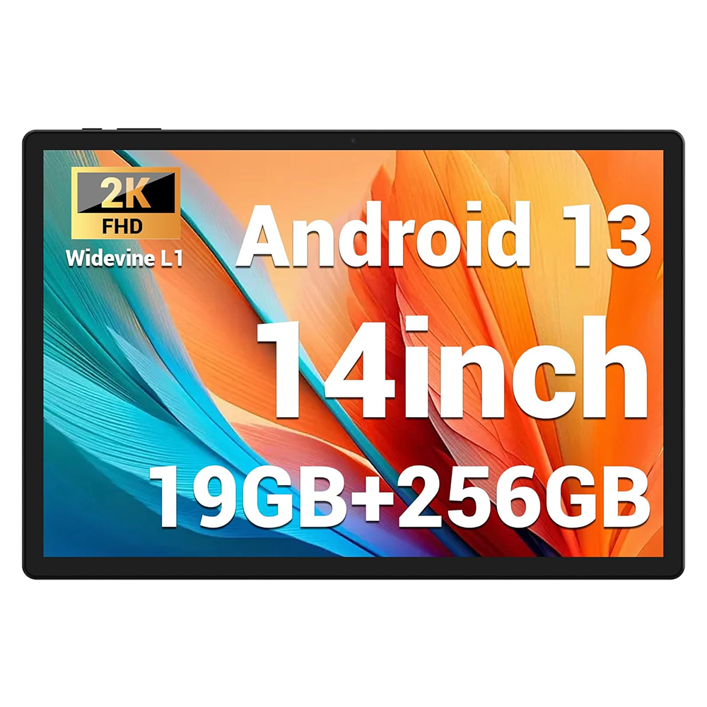 FORUSER Tablet 14 Inch Android 13 con 5G WiFi Tablet, 19GB RAM+256GB ROM(1TB Ampliable), Octa Core 2.0 GHz Tablet, 11580mAh, 13MP+8MP, FHD, WLAN, Bluetooth, GPS